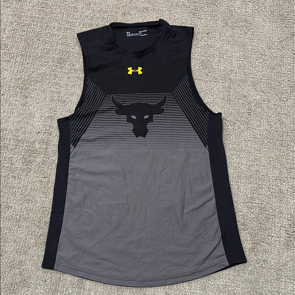 Under Armour Men's Black and Gray Tank Top